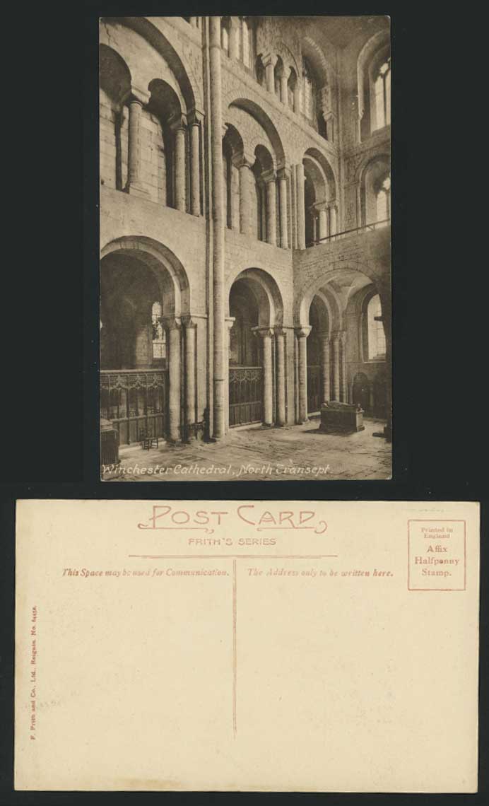 Winchester Cathedral North Transept Old Postcard Friths