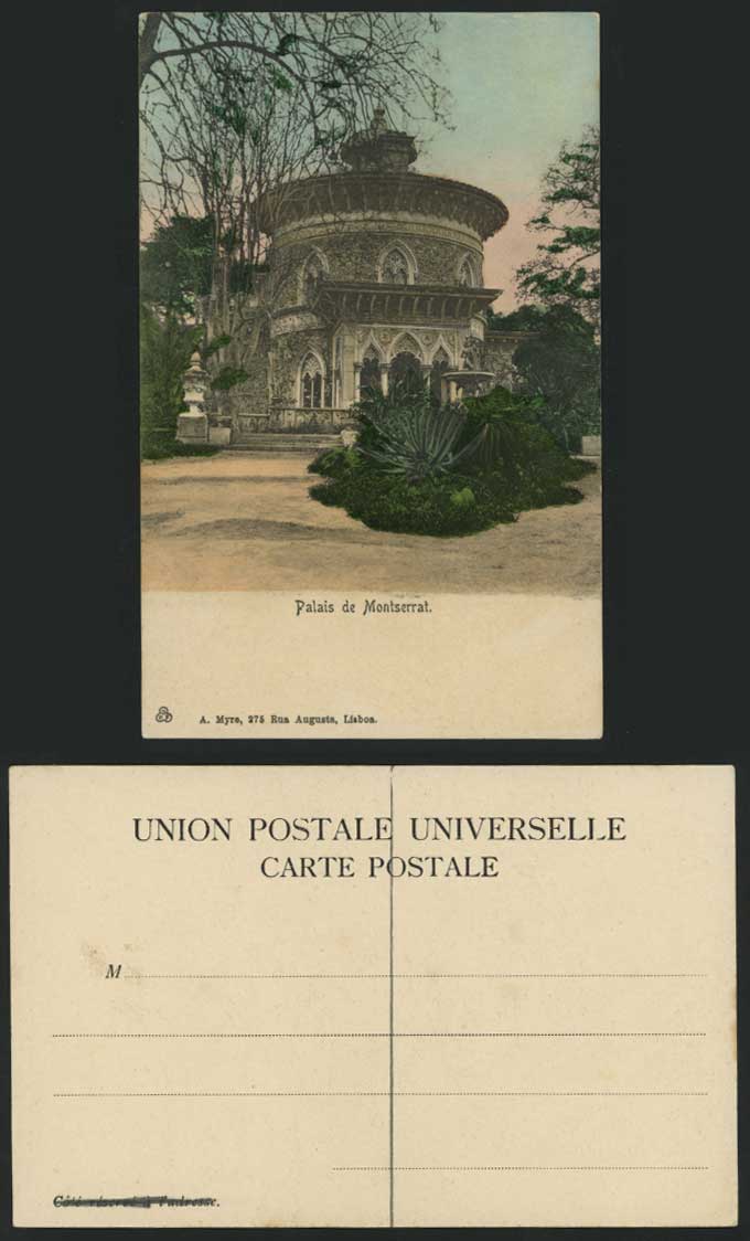 Palais de MONTSERRAT - Palace Old Hand Tinted Postcard