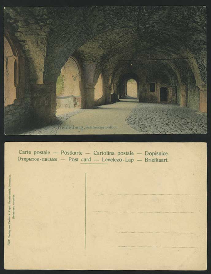 Germany Old Postcard HEIDELBERG Schlossgewoelbe, Tunnel