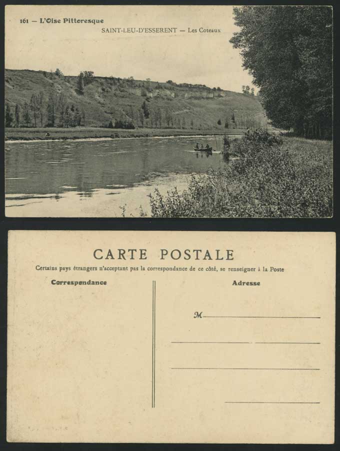 Saint-Leu-d'Esserent, Les Coteaux, Boating Old Postcard