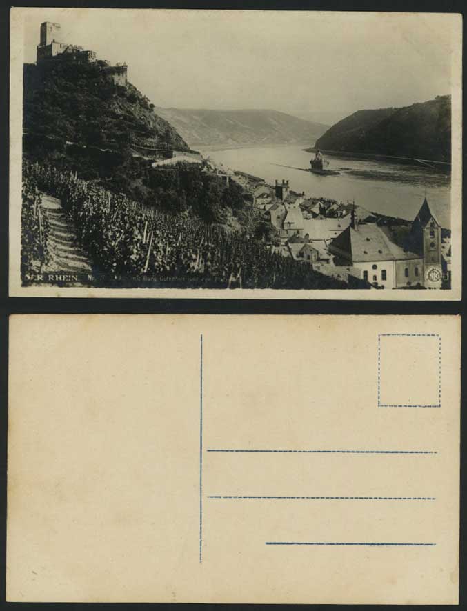 Germany Der Rhein Burg Gutenfels Castle Old RP Postcard