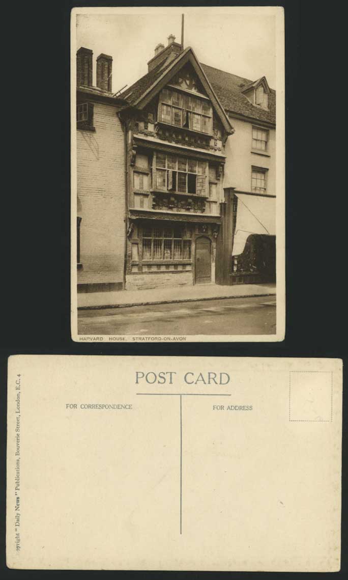 Stratford-Upon-Avon Old Postcard Tudor - Harvard House