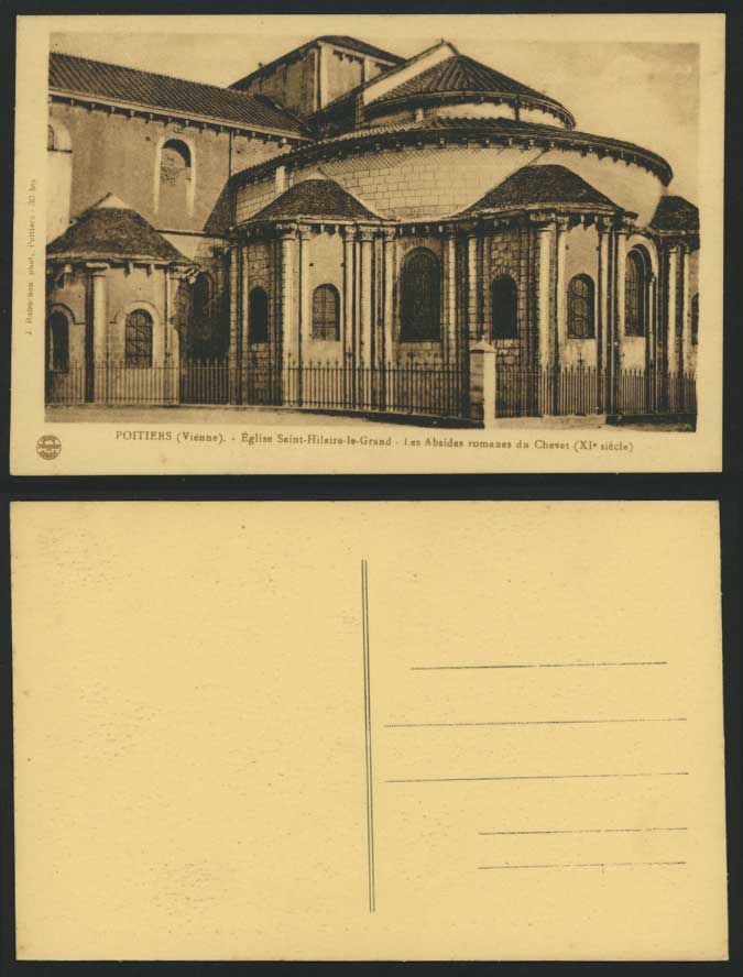 POITIERS Vie Old Postcard Eglise saint-Hilaire-le-Grand
