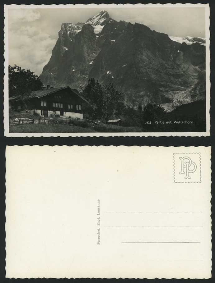 Swiss Old RP Postcard Grindelwald Partie mit Wetterhorn