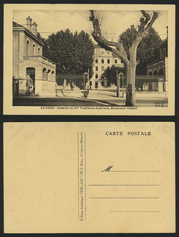 AVIGNON CASERNE Algerian Infantry Barracks Old Postcard