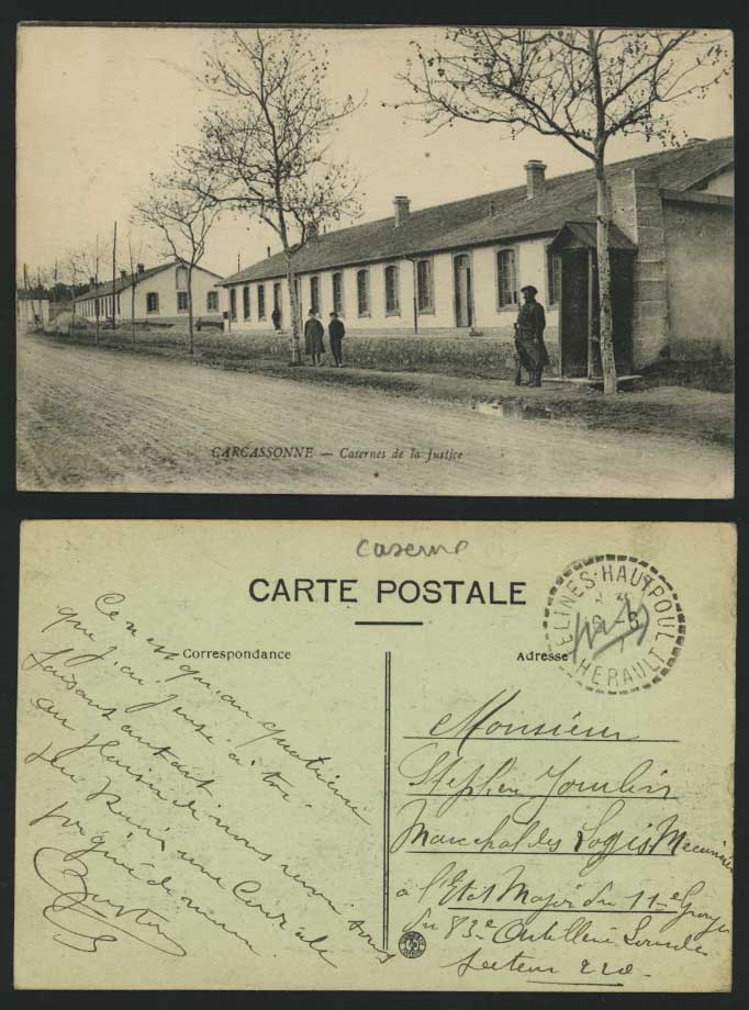 CARCASSONNE Casernes de la Justice Barrack Old Postcard