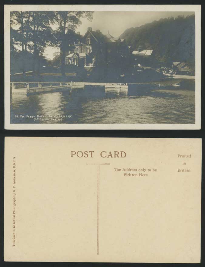 Windermere Lake THE FERRY HOTEL Old Real Photo Postcard