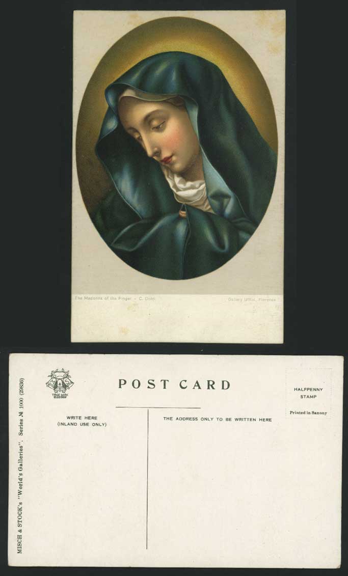 The Madonna of the Finger C. Dolci Old Postcard Firenze
