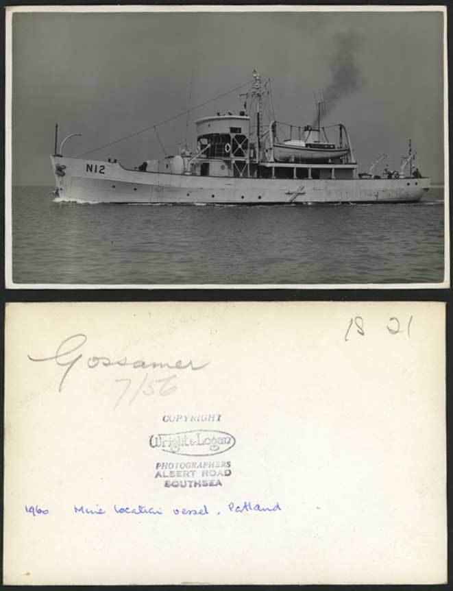 Gossamer N12. Navy Battleship Warship 1960 Old Postcard