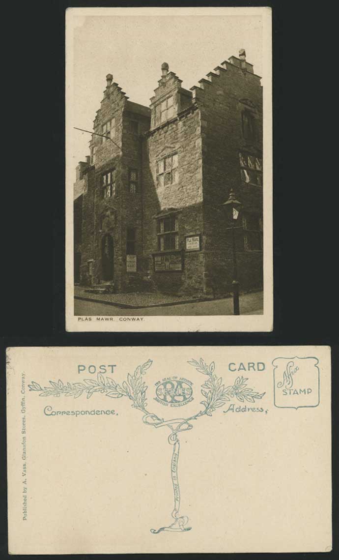 Conway - PLAS MAWR Historic House Old Postcard N. Wales