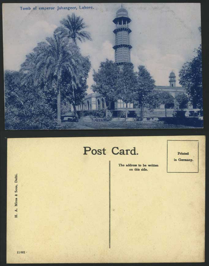 Pakistan, LAHORE Old Postcard Tomb of Emperor Jahangeer