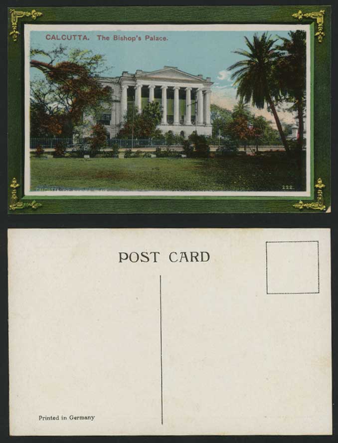 India Old Colour Postcard BISHOP'S PALACE Garden