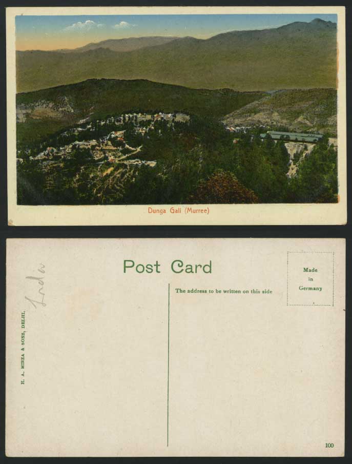 PAKISTAN Old Colour Postcard DUNGA GALI Murree Hills, Panorama