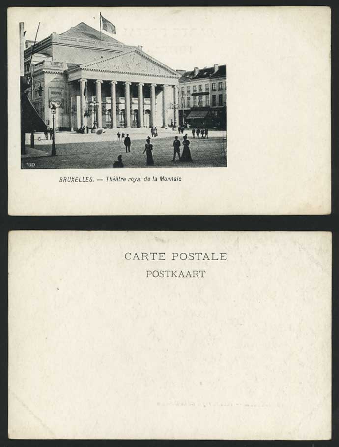 Belgium Bruxelles Old Postcard Theatre Royal de Monnaie