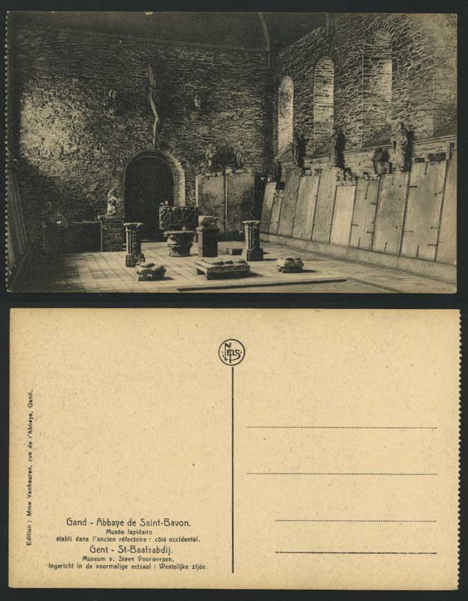 Gand Old Postcard Saint Bavon Gent St Baafsabdij Abbaye