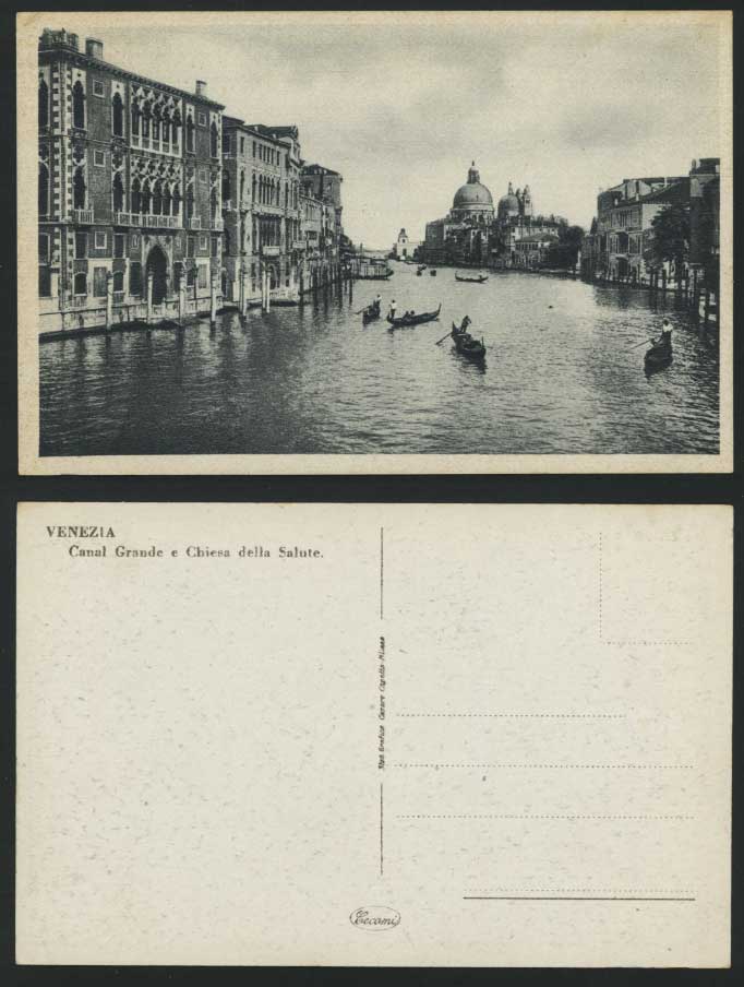 Venezia Old Postcard Canal Grande e Chiesa della Salute