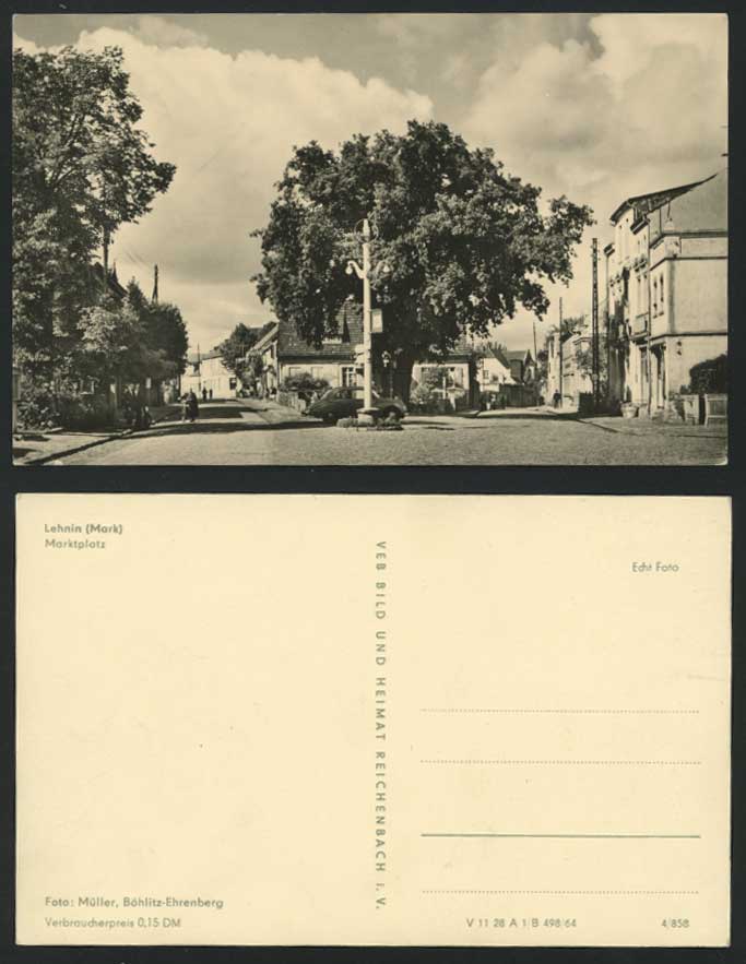 Germany Old RP Postcard Lehnin (Mark) Marktplatz Street