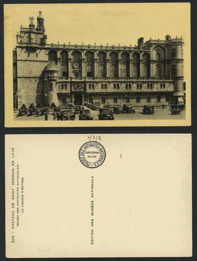 Chateau de SAINT-GERMAIN en LAYE Old Postcard Car Horse