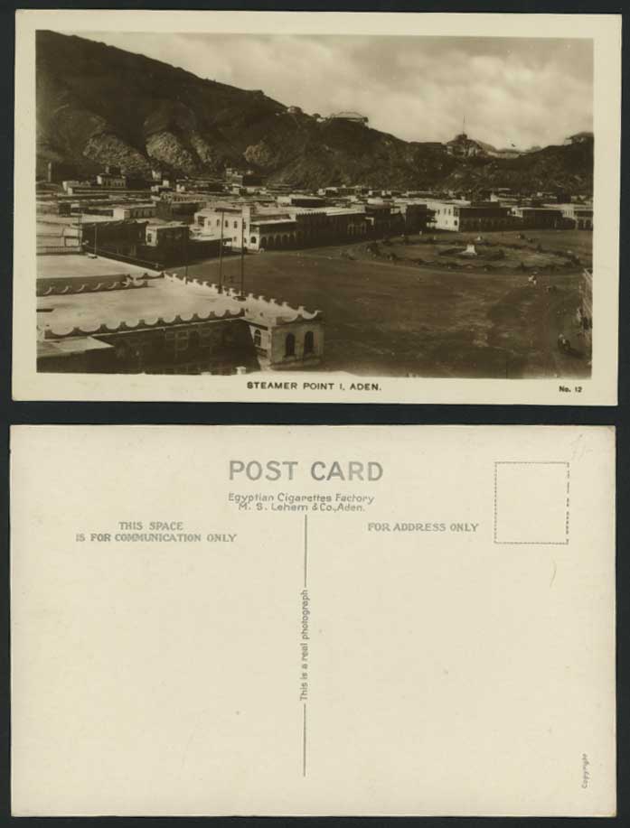 Aden Yemen STEAMER POINT I General View Old RP Postcard