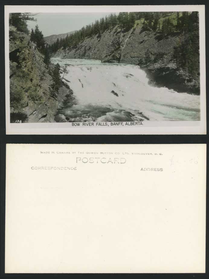 Canada Old R.P. Postcard Bow River Falls Banff, Alberta