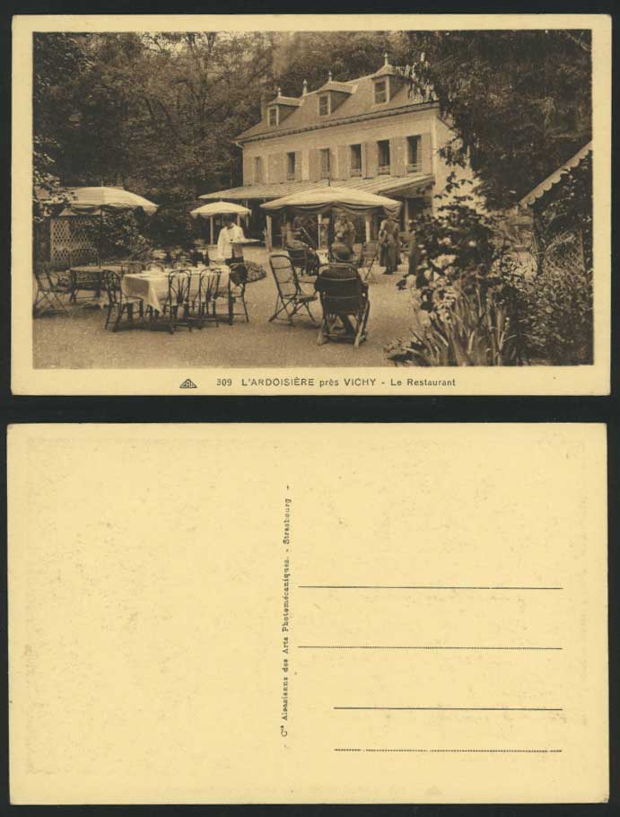 France Old Postcard L' Ardoisiere pres Vichy Restaurant