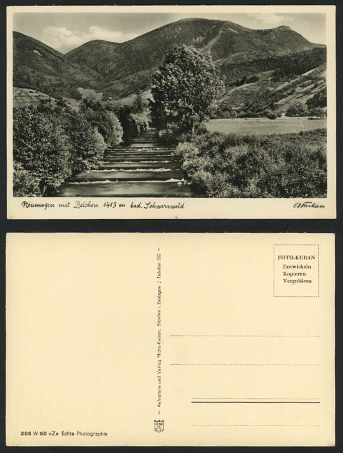 Germany - Bad Schwarzwald Neumagen Belchen Old Postcard