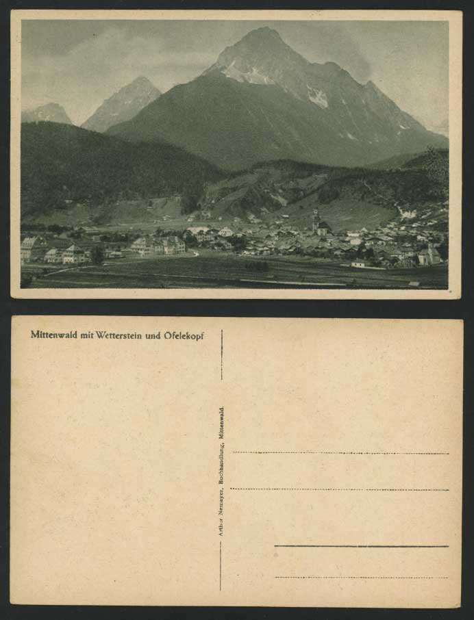 Germany Old Postcard MITTENWALD, Wetterstein, Ofelekopf