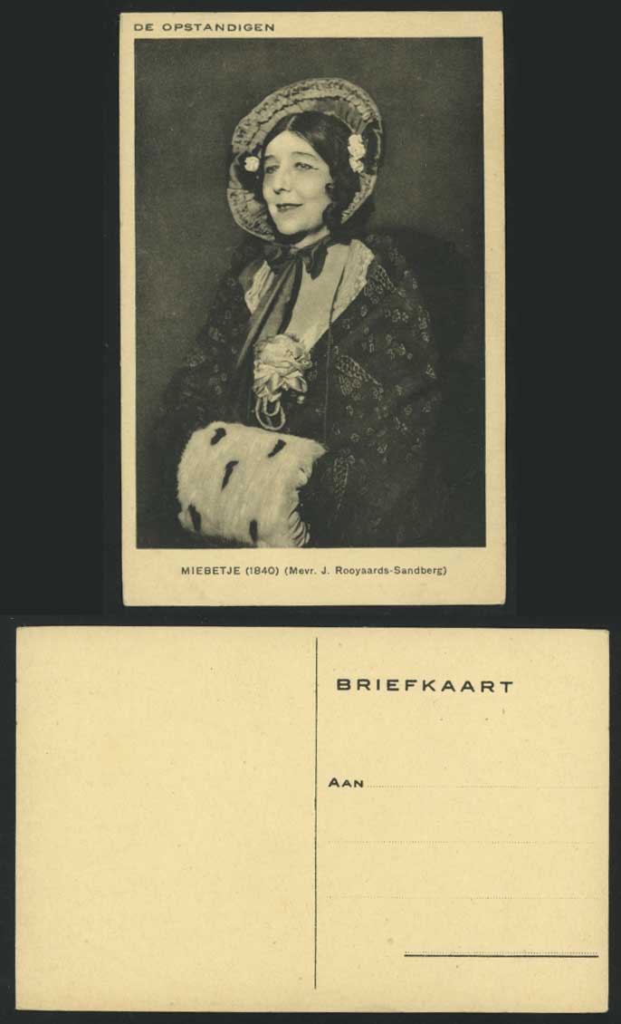 Actress Miebetje Mevr J Rooyaards Sandberg Old Postcard