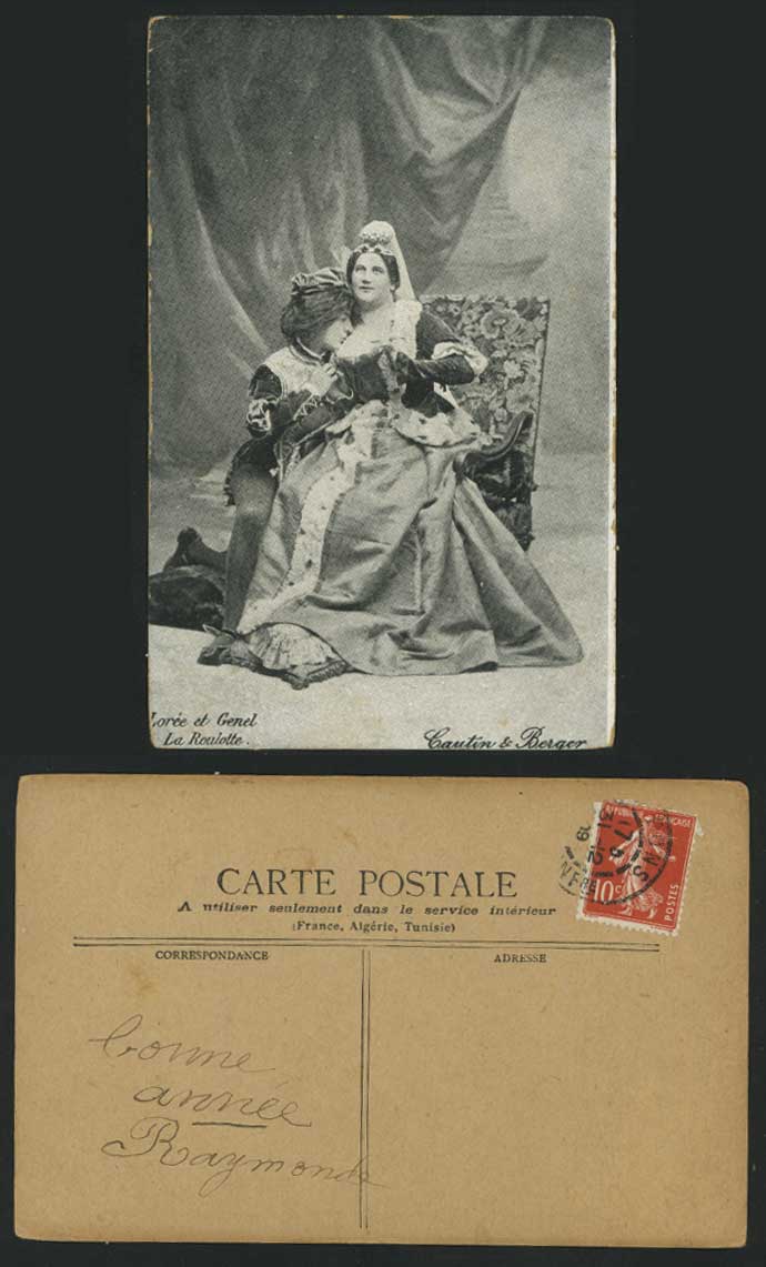 Loree et Genel La Roulotte, Cautin Berger 1909 Postcard