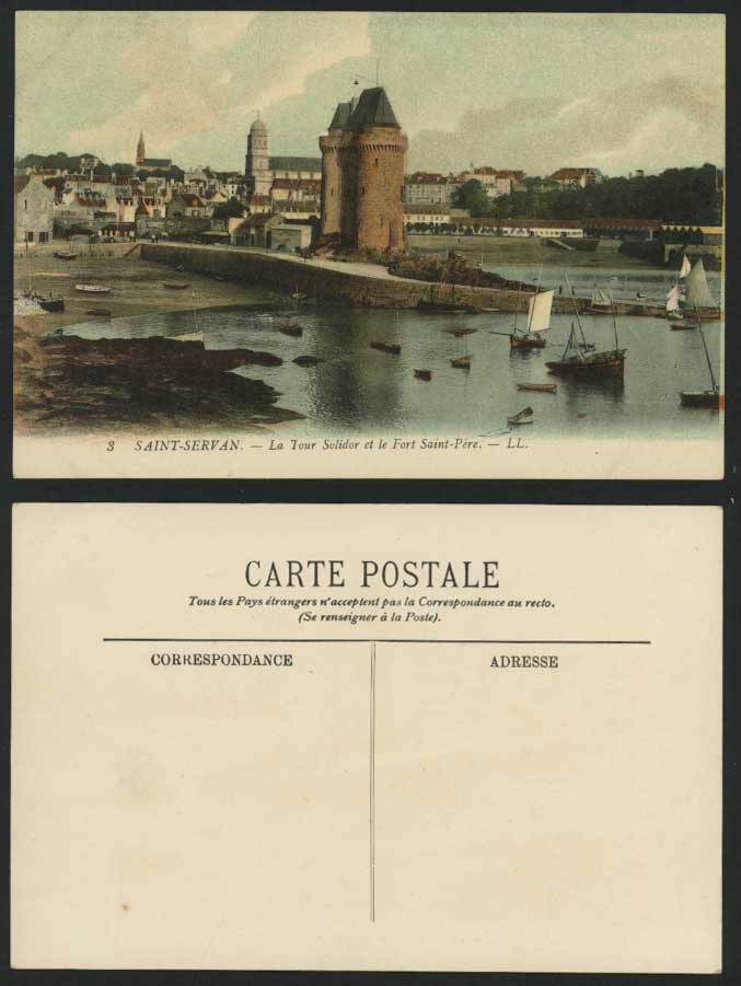 SAINT-SERVAN Old Postcard Tour Solidor, Fort Saint-Pere
