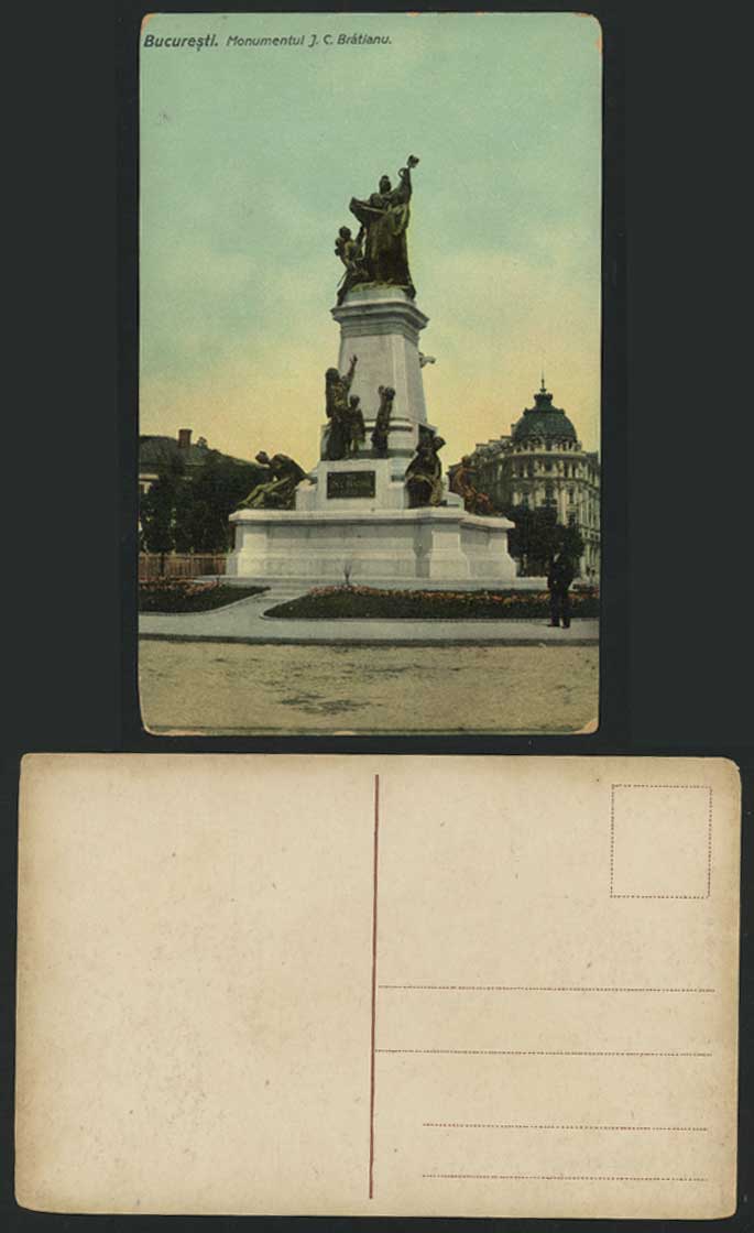 Romania Old Postcard Bucuresti Monumentul J.C. Bratianu