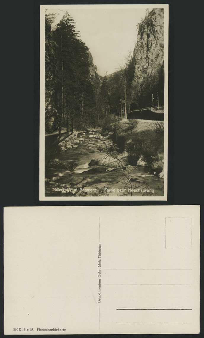 Hoellental bad Schwarzw Hirschsprung River Old Postcard