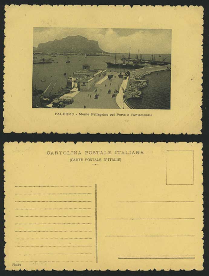 PALERMO Old Postcard Monte Pellegrino, Porto Antemurale