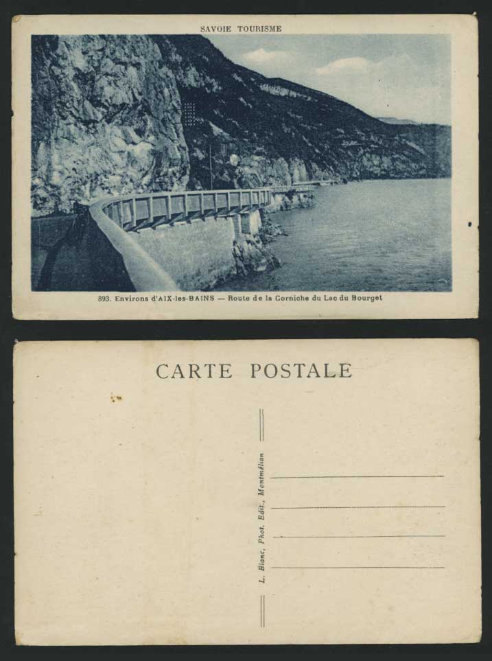 AIX-LES-BAINS Old Postcard Route Corniche - Lac Bourget