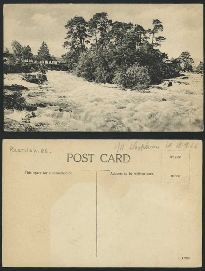 Stirlingshire - Island on Dochart - Killin Old Postcard Scotland
