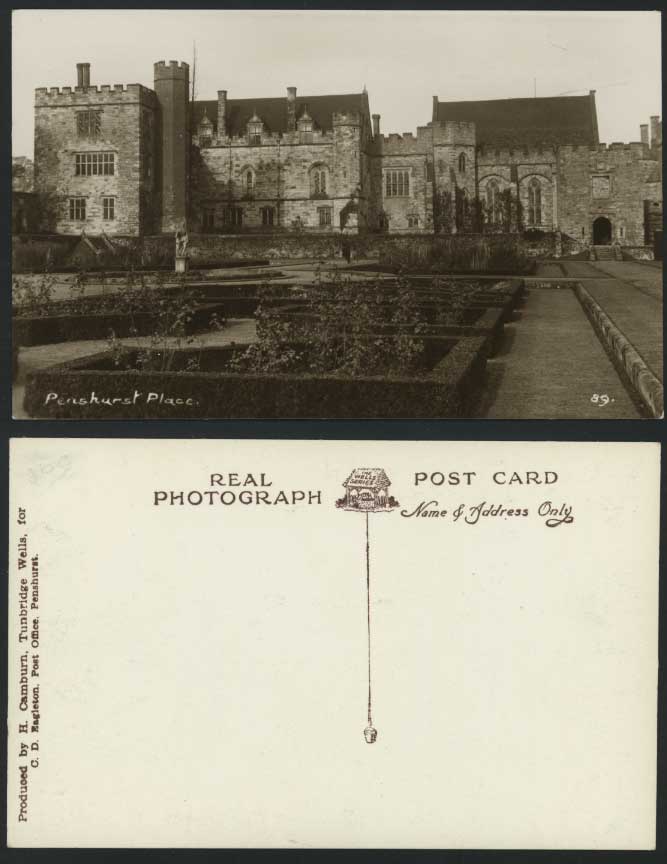 Tonbridge Kent Old Real Photo Postcard PENSHURST PLACE