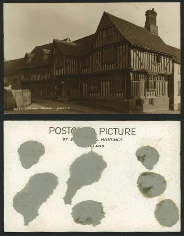 Lavenham Guildhall Old Judges' RP Postcard Tudor House