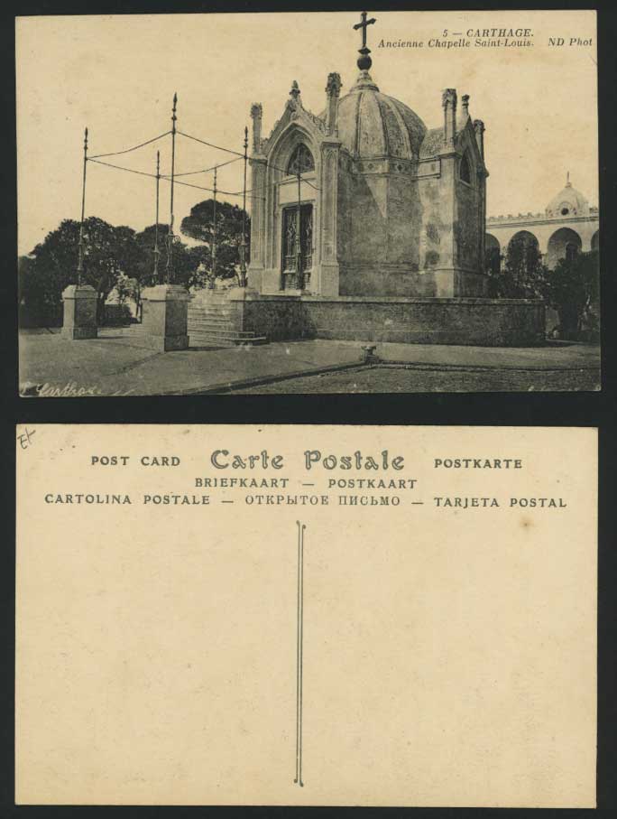 Tunisia CARTHAGE Old Postcard Ancienne Chapelle Saint-Louis No. 5