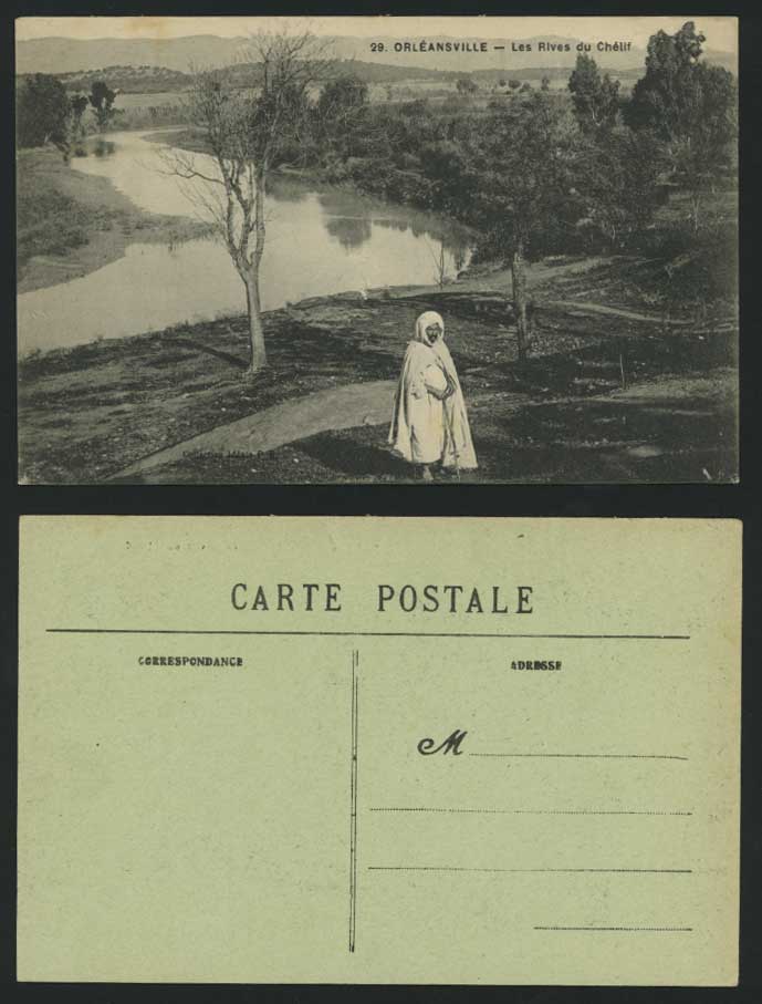 Algeria Old Postcard ORLEANSVILLE - Les Rives de Cheilf