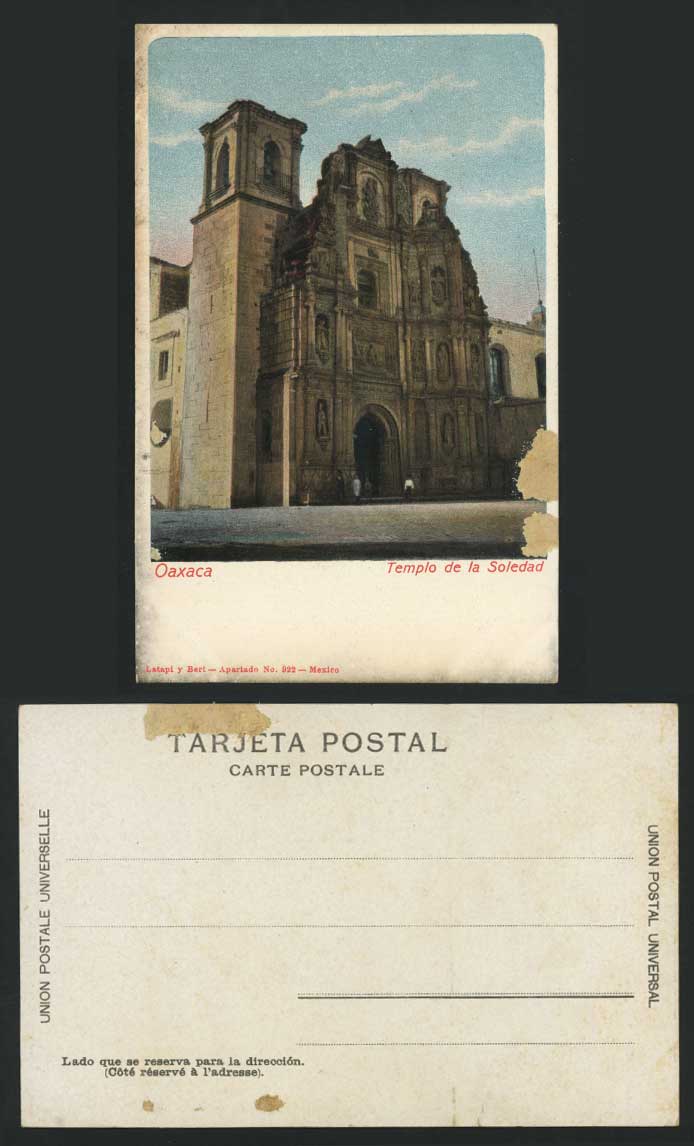 Mexico Old Postcard Oaxaca Templo de la Soledad, Temple