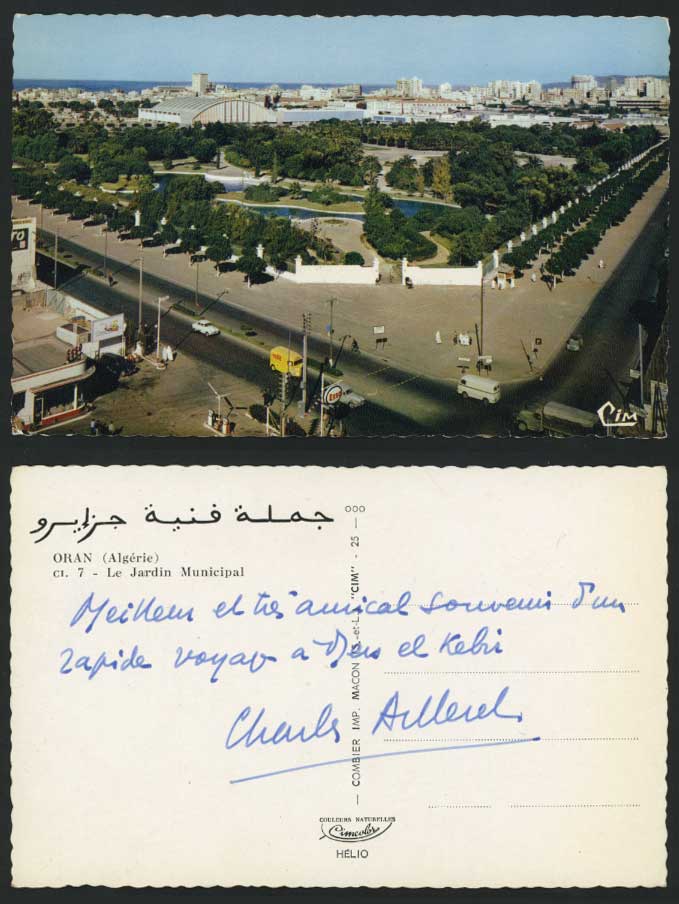 Algeria Old Postcard Oran - Le Jardin Municipal, Garden