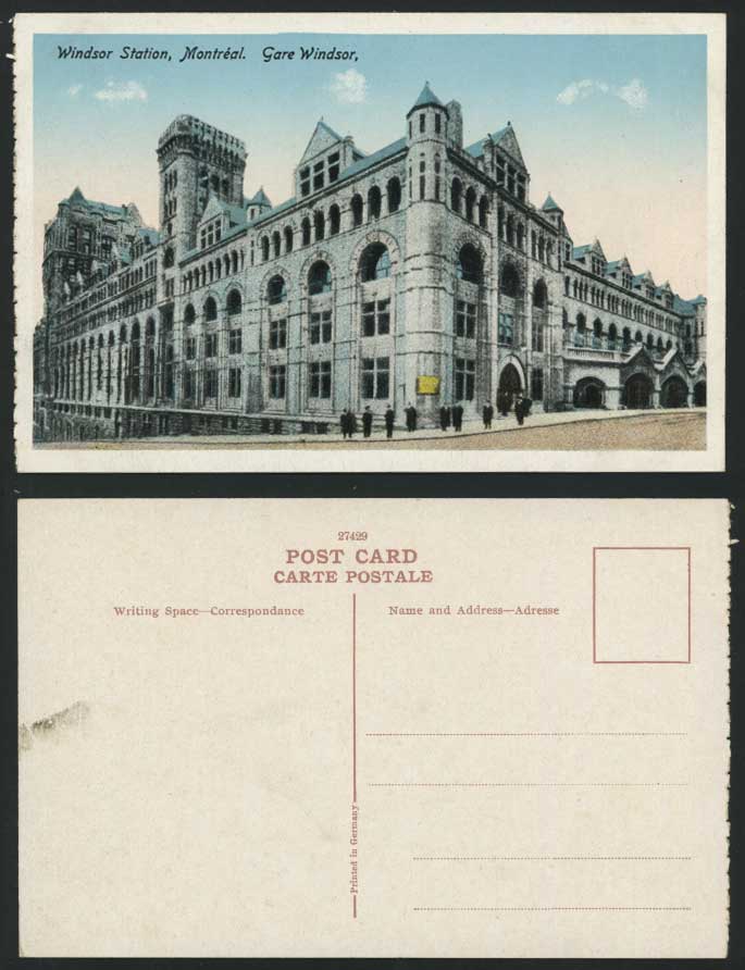 Canada, Montreal - Windsor Railway Station Old Postcard